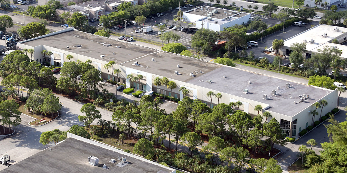 Aerial shot of a Seagis property.